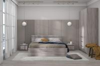 Модульная спальня "Соната". Набор 3, цвет Дуб Крафт Серый, кровать 160см, шкаф, тумба прикроватная