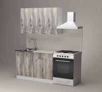 Кухонный гарнитур Арина лайт 1200, Цвет Пайн экзотик. ширина 120 см, с навесными шкафами, с выдвижными ящиками, с тумбой под мойку