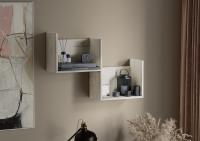 Полка навесная 03 Дуб Крафт Белый