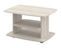 Стол журнальный 57 имеет просторную столешницу для размещения книг или декора, а дополнительная полка обеспечивает хранение журналов или пультов цвет Ясень шимо светлый ширина 86,4 см