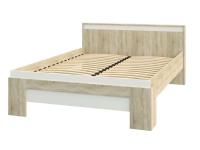 Кровать 1600 Эдем-1 Дуб сонома / Белый жемчуг спальное место 160х200 см ЛДСП без подъемного механизма