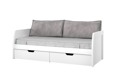 TAURUS, Кровать 90-2 М. Цвет БЕЛЫЙ /ДУБ ВОТАН