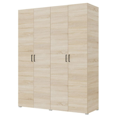 Шкаф 4ств 1600 Бостон, цвет Сонома (штанги)