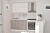Кухонный гарнитур Терция лайт" 1200, цвет Белый глянец/Бетон светлый, модульная, со столешницей, прямой, с ящиками, с полками