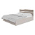 Кровать 1,4 м Ненси, цвет Ясень шимо светлый/Капучино глянец (с подъемным механизмом) спальное место 140*200 см ЛДСП для взрослых и подростков