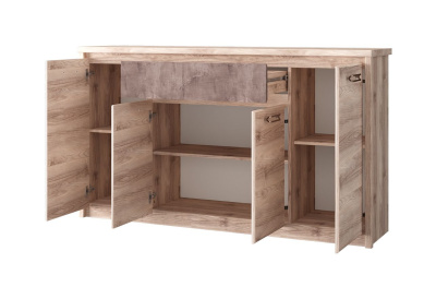 Тумба 4D1S, JAZZ, цвет Каштан найроби/Оникс