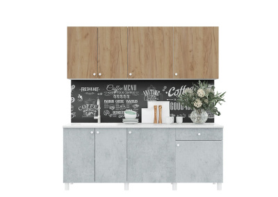 Кухня Point 200, цвет Белый/Крафт золотой