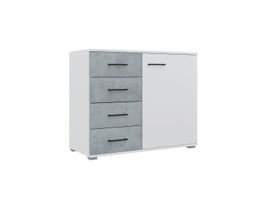 Комод NOVA, цвет Белый/Бетон