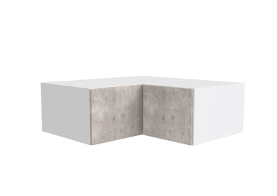 Кухонный модуль Оптима Газовка угол 100, цвет Бетон лайт