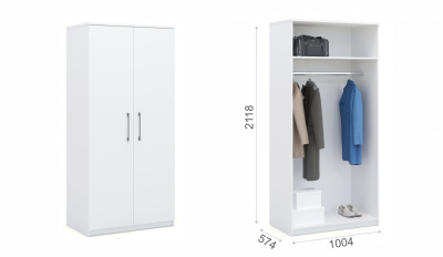 Шкаф Аврора 2дв Белый