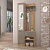 Прихожая Иннэс 3 Камень тёмный и Дуб Крафт золотой, ширина 95 см, шкаф в прихожую, вешалка