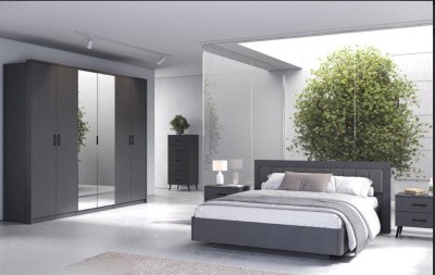Спальня ЮМИ 7 Графит-Simple 27