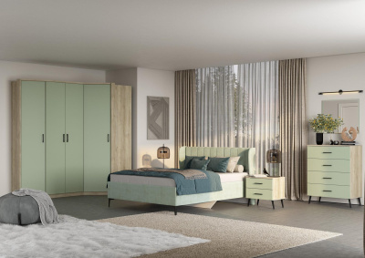 Спальня ЮМИ 4 Дуб серый-Эвкалипт-Simple 21