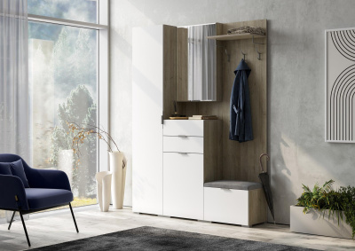 Прихожая Анима 1 Дуб серый-Белый