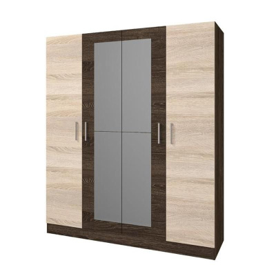 Шкаф 4х ств Леси, 1600х1900х466, Кантер/Кантер/Сонома