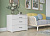 Комод "Victor" цвет Белый ширина 80 см ЛДСП в спальню, гостиную, прихожую 3 ящика