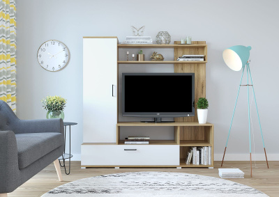 Гостиная Лима, цвет Крафт золотой/Белый