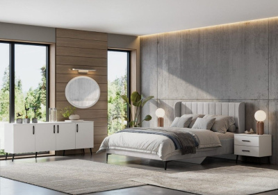 Спальня ЮМИ 9 Белый-Milk-Simple 29