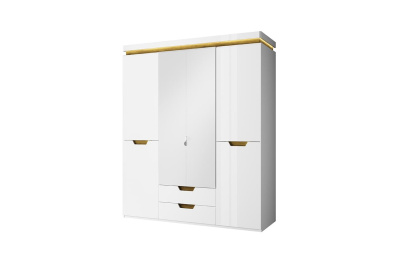 Шкаф 4DG2S Z, TORINO, цвет белый/Дуб наварра