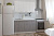 Кухонный гарнитур Терция медиум 2 1400, цвет Белый глянец/ Бетон светлый, модульная, со столешницей, прямой, с ящиками, с полками