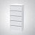 Комод 5 ящиков Кэт 1 Белый, ширина 60 см, комод для одежды, в спальню, в гостиную, в прихожую