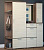 Прихожая комплект "Ника" Ясень шимо тёмный / Ясень шимо светлый Набор, со шкафом, с зеркалом, в коридор / ширина 176 см