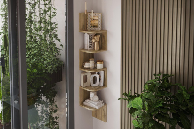 Полка угловая 04 Дуб Вотан