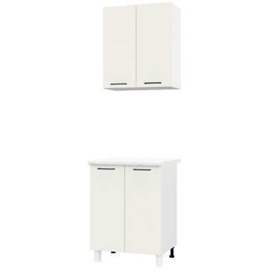 Кухня Trend 600, цвет Белый/Холст молоко МДФ