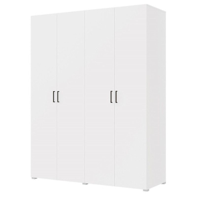 Шкаф 4ств 1800 Бостон, цвет Белый (штанга+полки)