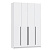 Шкаф для одежды 67.09 Брандо четырёхдверный, цвет белый, ширина 160 см, с полками, со штангой, в спальню, в прихожую