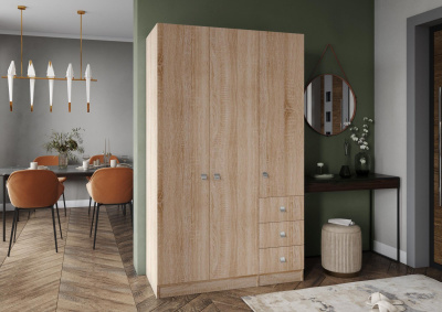 Шкафы Лофт 3х створчатый Дуб Сонома