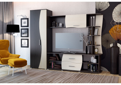 Гостиная Капри, цвет Венге/Венге-Дуб