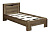 Кровать одинарная 33.07 Лючия, цвет кейптаун / венге, ширина 90 см, с настилом, в спальню