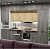 Кухонный гарнитур Сапфир 2 300см прямая цвет дуб зол/Бетон тем/Дуб бунратти с пеналом, выдв. ящиками