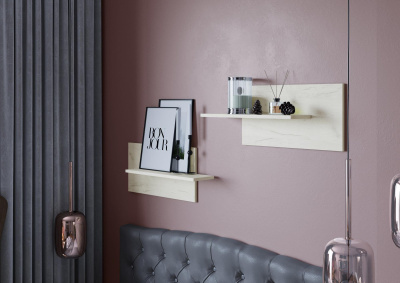 Полка настенная 12 Дуб Крафт Белый