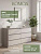 Комод №5 "Соната" цвет Дуб Крафт Серый, Кашемир, ширина 140 см, для спальни, с ящиками, гардеробная