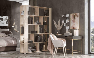 Зонирующий стеллаж-перегородка Ольга Дуб сонома