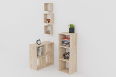 Стеллаж 3 секции Дуб сонома