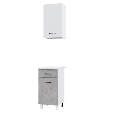 Кухня Trend 400, цвет Белый/Бетон