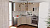 Кухонный гарнитур Надежда оптима 4 1400*2000, цвет Дуб сонома/Карамель, ширина 140*200 см, угловой, со столешницей, модульный, открытые и закрытые модули, с выдвижными ящиками