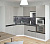 Кухонный гарнитур Сюита оптима 1800*2400мм угловая ширина 180*240см цвет Бетон светлый/Кастилло темный/белый с выдвижными ящиками, полками, пеналами