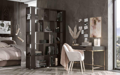 Зонирующий стеллаж-перегородка Ольга Венге