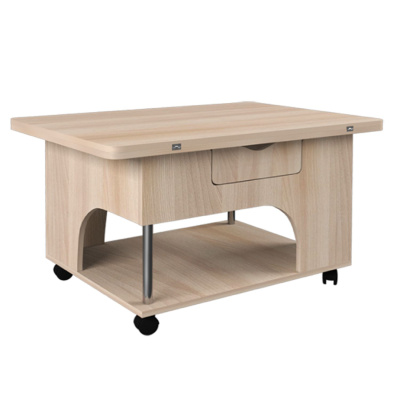 Стол трансформер Стэп, цвет ясень шимо светлый