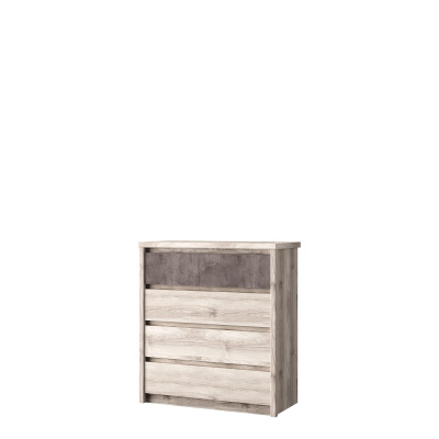 Комод 4S, JAZZ, цвет Каштан найроби/Оникс