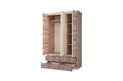 Шкаф 4DG1S , JAZZ, цвет Каштан найроби/Оникс