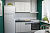 Кухонный гарнитур Амели мини 1000, Цвет Дуб грей, ширина 100 см, с навесными шкафами,с выдвижными ящиками, с тумбой под мойку