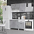 Кухня Trend 1300, цвет Белый / Бетон, ширина 130 см, для дома, с полками и выдвижными ящиками