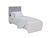 Кровать (900) АВЕЛОНА с мягким изголовьем идеально подходит для детской или спальни подростка цвет Кашемир серый/ТКАНЬ Тасмания серый ширина 90 см