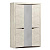 Шкаф для одежды 33.02 Лючия 3-х дверный, Бетон пайн белый, ЛДСП, с ящиками, для дома