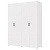 Шкаф 4ств 1600 Бостон, цвет Белый (2 ящика+штанга)